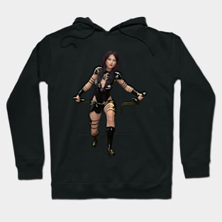 Warrior amazon woman with metal blades Hoodie